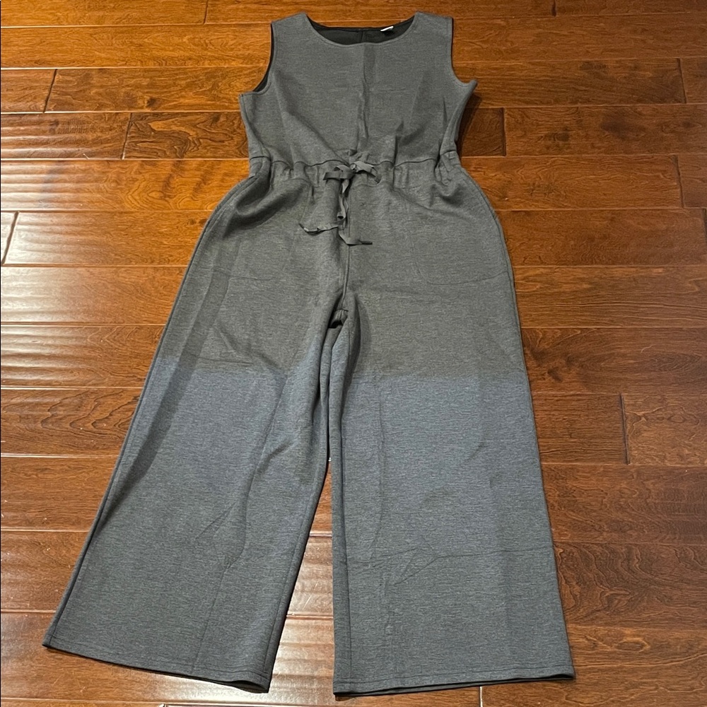 Chic Charcoal Sleeveless Jumpsuit